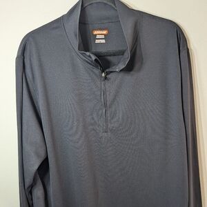 Gordini Men's Gray Quarter Zip Pullover XXL Lightweight Athletic Top